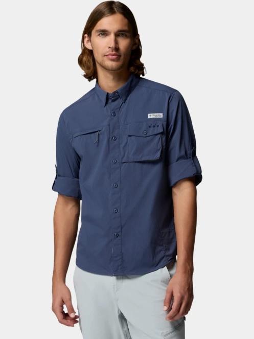 Columbia Wild Cast Long Sleeve Shirt férfi hosszú ujjú ing sötétkék színben 6