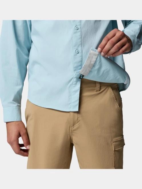 Columbia Wild Cast Long Sleeve Shirt férfi hosszú ujjú ing világoskék színben 8