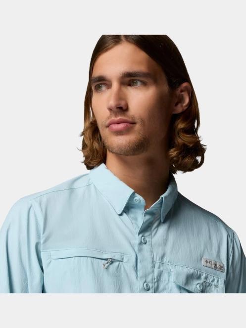 Columbia Wild Cast Long Sleeve Shirt férfi hosszú ujjú ing világoskék színben 9
