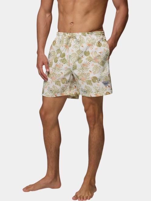 Columbia PFG Rambler Printed Water Short férfi fürdőnadrág zöld színben 3