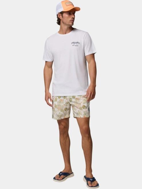 Columbia PFG Rambler Printed Water Short férfi fürdőnadrág zöld színben 5