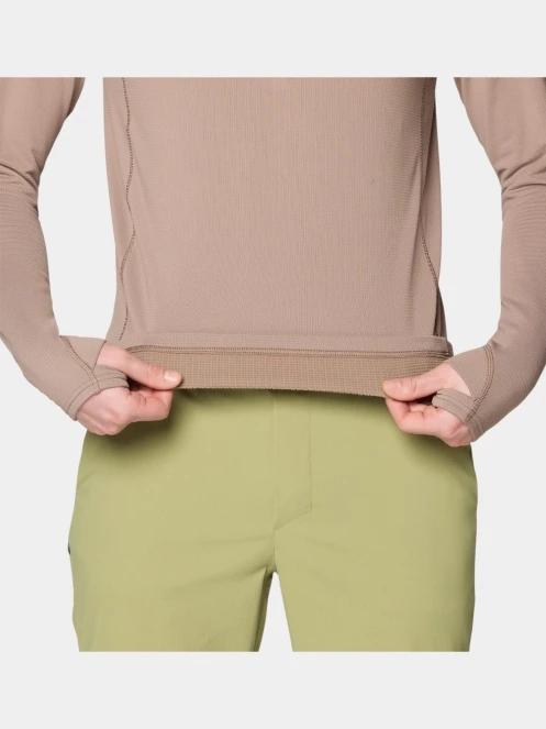 Mountain Hardwear Crater Lake Heavyweight Half Zip férfi polár pulóver homok színben 7