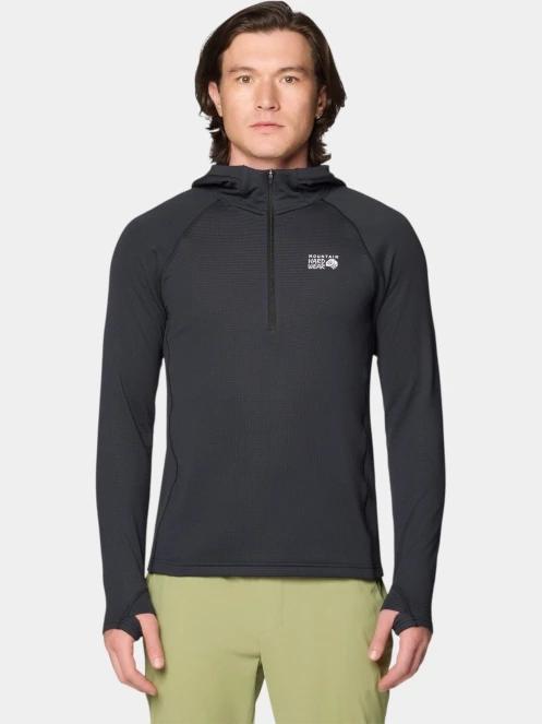 Mountain Hardwear Crater Lake™ Heavyweight Half Zip Hoody férfi kapucnis pulóver fekete színben 5