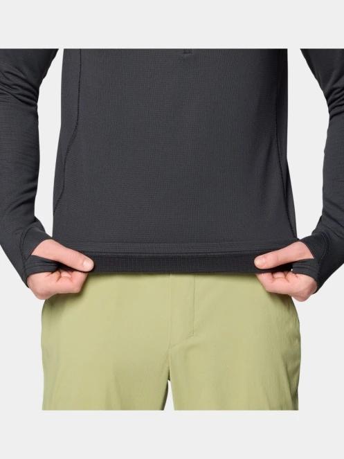 Mountain Hardwear Crater Lake™ Heavyweight Half Zip Hoody férfi kapucnis pulóver fekete színben 7