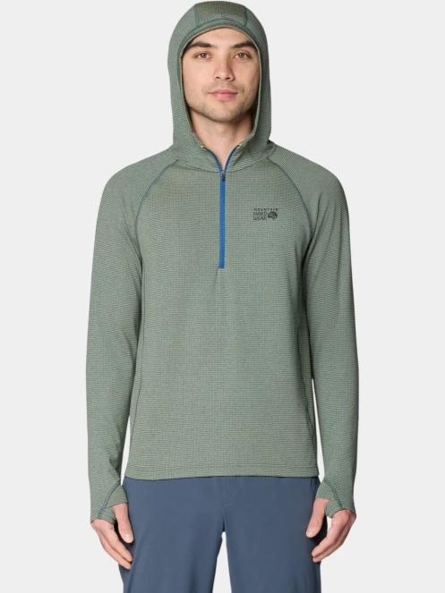 Mountain Hardwear Crater Lake™ Heavyweight Half Zip Hoody férfi kapucnis pulóver zöld színben 5