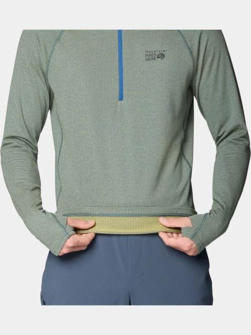 Mountain Hardwear Crater Lake™ Heavyweight Half Zip Hoody férfi kapucnis pulóver zöld színben 7