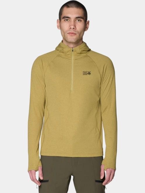 Mountain Hardwear Crater Lake™ Heavyweight Half Zip Hoody férfi kapucnis pulóver zöld színben 2