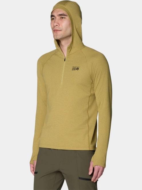Mountain Hardwear Crater Lake™ Heavyweight Half Zip Hoody férfi kapucnis pulóver zöld színben 5