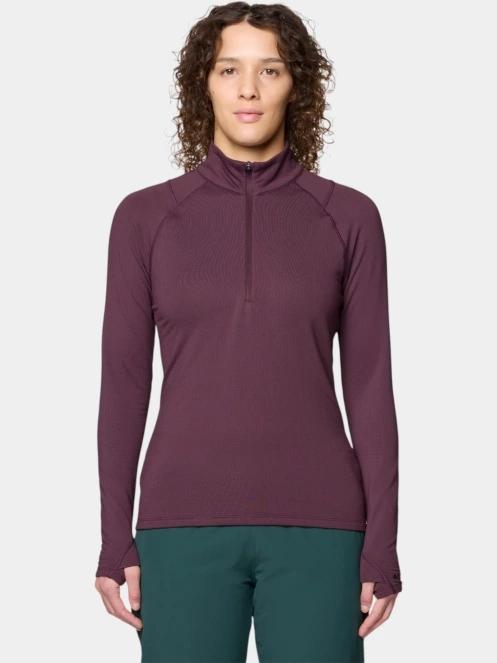Mountain Hardwear Crater Lake Heavyweight Long Sleeve Half Zip női polár pulóver bordó színben 2