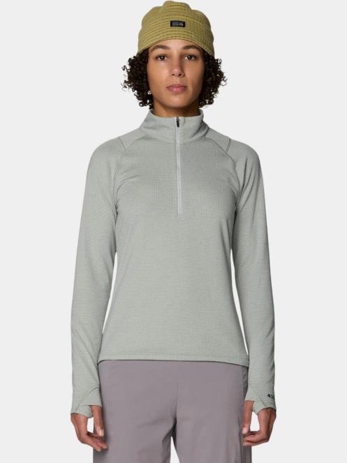 Mountain Hardwear Crater Lake™ Heavyweight Half Zip női polár pulóver szürke színben 2