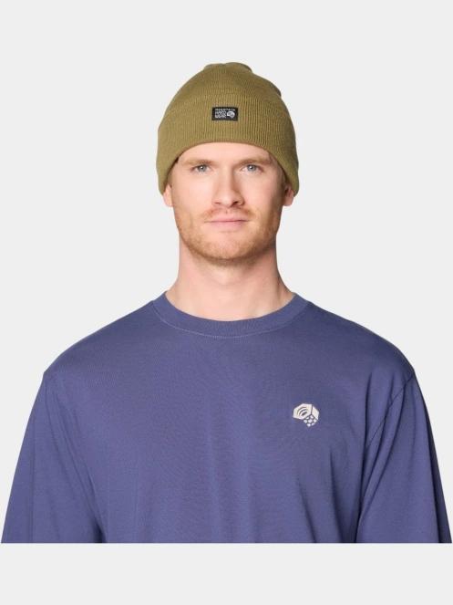 Mountain Hardwear Logo Cuff Beanie sapka oliva színben 4
