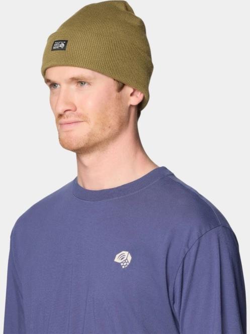 Mountain Hardwear Logo Cuff Beanie sapka oliva színben 5