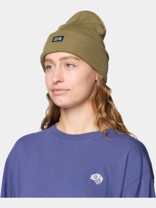 Mountain Hardwear Logo Cuff Beanie sapka oliva színben 8