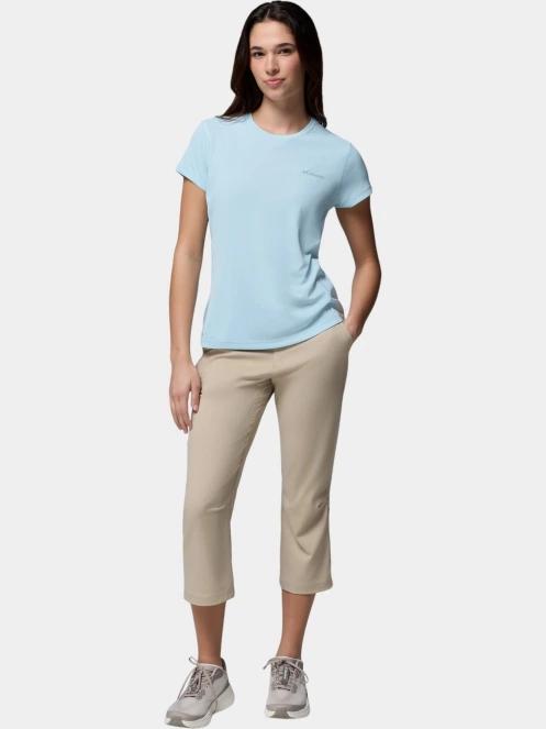 Columbia Zero Rules Light Short Sleeve Crew női rövid ujjú sport póló világoskék színben 5