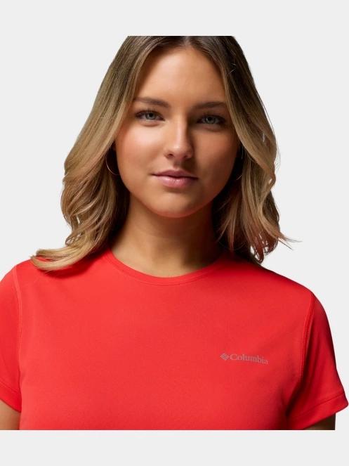Columbia Zero Rules Light Short Sleeve Crew női rövid ujjú sport póló piros színben 7
