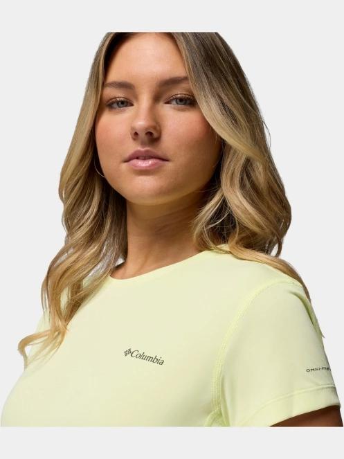 Columbia Zero Rules Light Short Sleeve Crew női rövid ujjú sport póló sárga színben 7