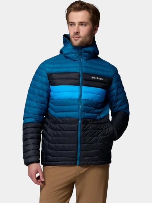 Columbia Powder Pass Hooded Jacket férfi steppelt átmeneti kabát kék színben 2