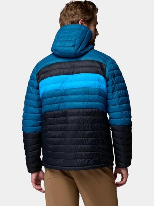 Columbia Powder Pass Hooded Jacket férfi steppelt átmeneti kabát kék színben 4
