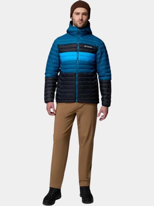 Columbia Powder Pass Hooded Jacket férfi steppelt átmeneti kabát kék színben 5
