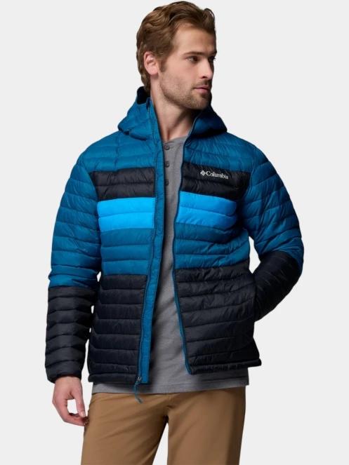 Columbia Powder Pass Hooded Jacket férfi steppelt átmeneti kabát kék színben 6
