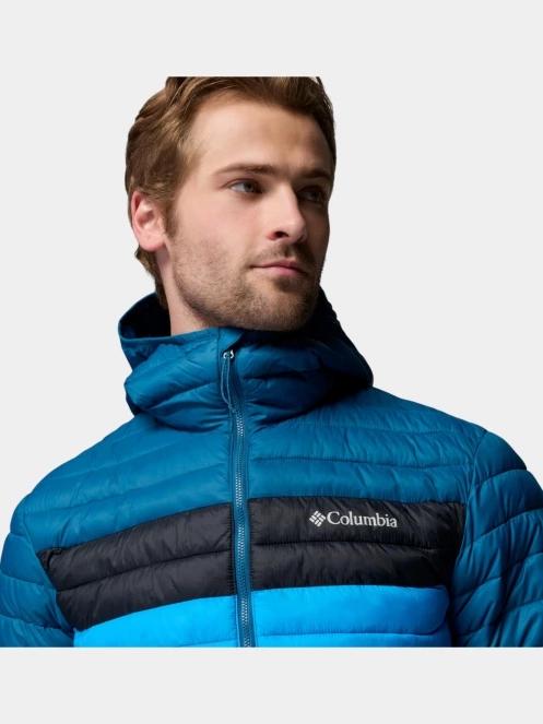 Columbia Powder Pass Hooded Jacket férfi steppelt átmeneti kabát kék színben 7