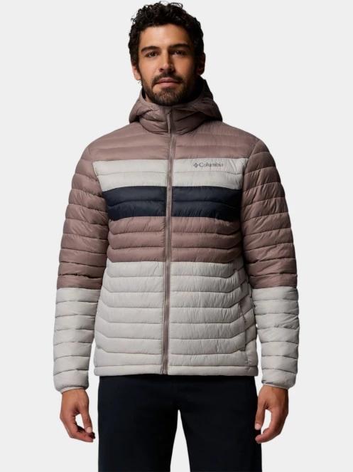 Columbia Powder Pass Hooded Jacket férfi steppelt átmeneti kabát szürke színben 2