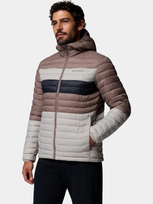 Columbia Powder Pass Hooded Jacket férfi steppelt átmeneti kabát szürke színben 3