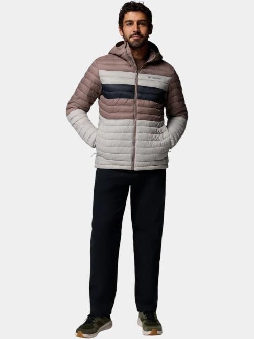 Columbia Powder Pass Hooded Jacket férfi steppelt átmeneti kabát szürke színben 5