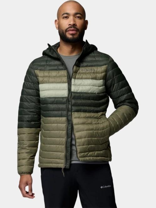 Columbia Powder Pass Hooded Jacket férfi steppelt átmeneti kabát zöld színben 6