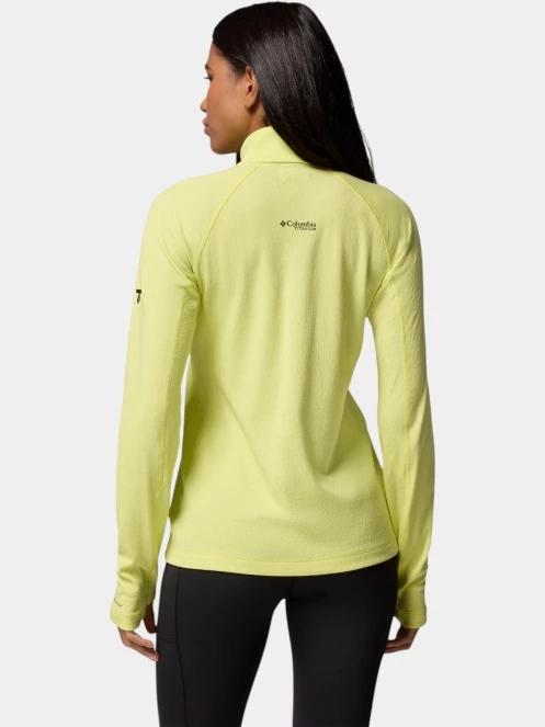 Columbia Driventure Half Zip női hosszú ujjú sport póló sárga színben 4
