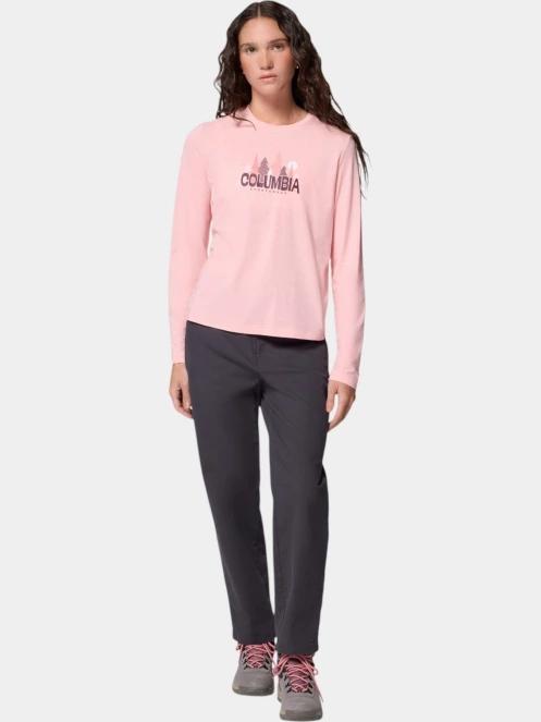 Columbia Ruby Springs Graphic Long Sleeve Tee női hosszú ujjú póló rózsaszín színben 5