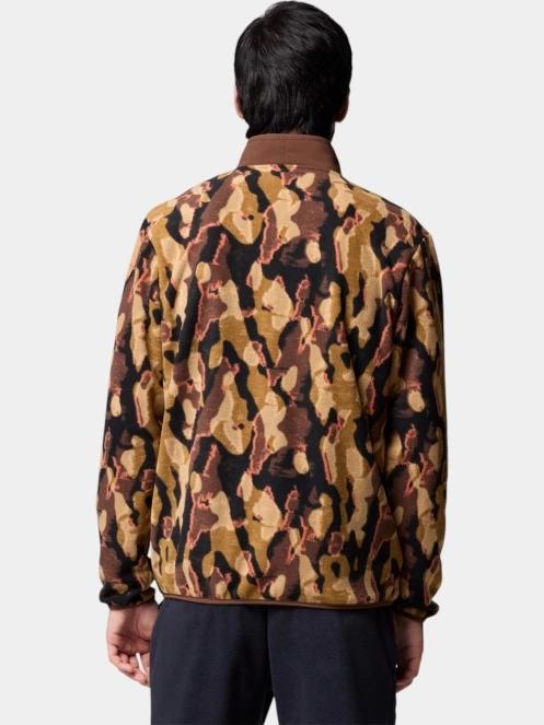 Columbia Sequoia Grove Printed Full Zip férfi polár pulóver barna színben 4