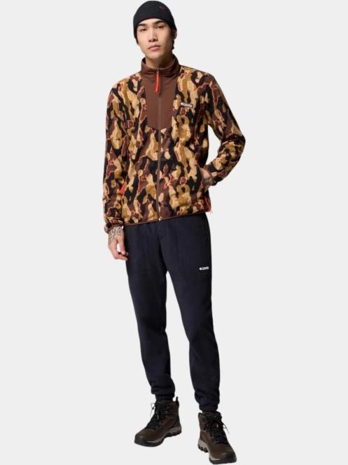 Columbia Sequoia Grove Printed Full Zip férfi polár pulóver barna színben 6
