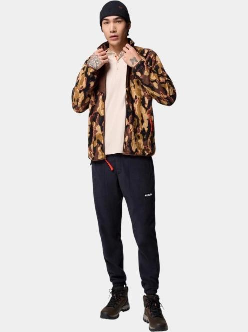 Columbia Sequoia Grove Printed Full Zip férfi polár pulóver barna színben 7