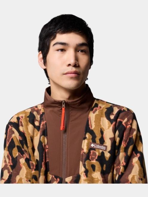 Columbia Sequoia Grove Printed Full Zip férfi polár pulóver barna színben 8