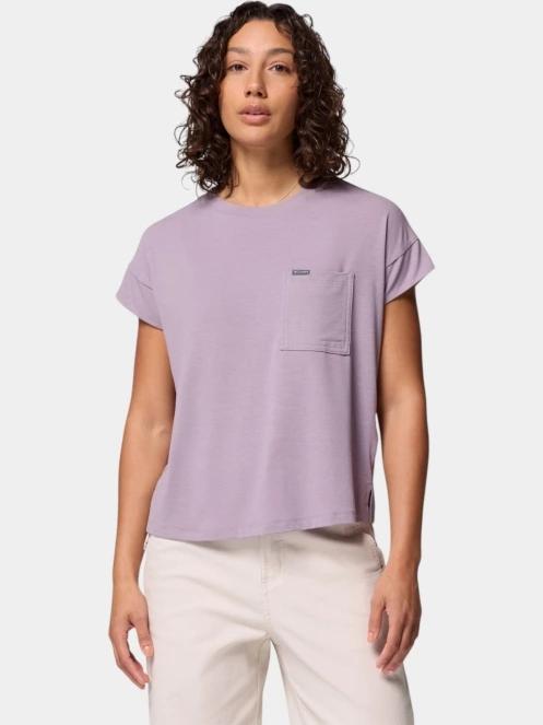 Columbia Daniela Falls Short Sleeve Shirt női rövid ujjú póló lila színben 2