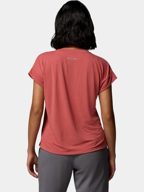 Columbia Daniela Falls Short Sleeve Shirt női rövid ujjú póló piros színben 4