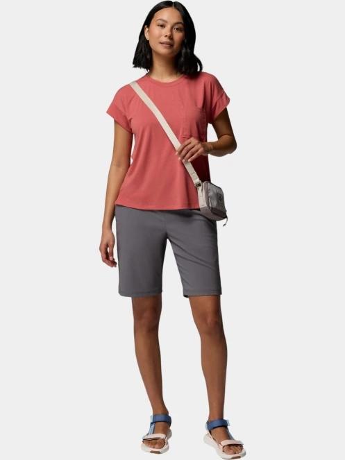 Columbia Daniela Falls Short Sleeve Shirt női rövid ujjú póló piros színben 5