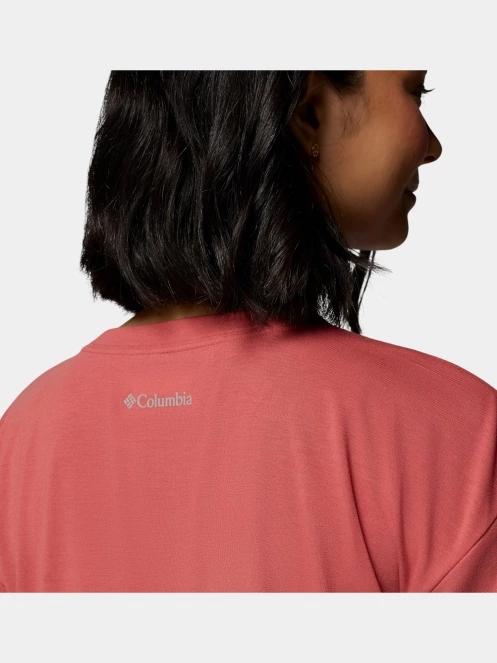 Columbia Daniela Falls Short Sleeve Shirt női rövid ujjú póló piros színben 6