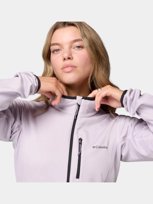 Columbia Essential Hike Grid Fleece Full Zip női polár pulóver lila színben 7