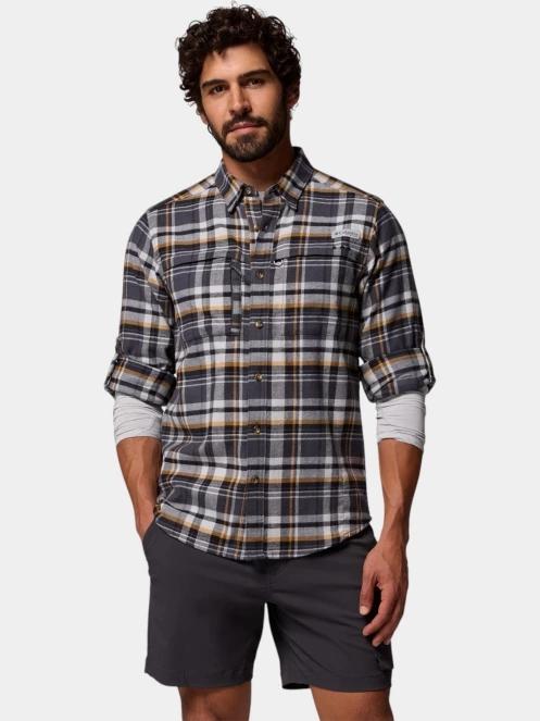 Columbia Wild Cast Flannel Shirt férfi hosszú ujjú túraing szürke színben 6
