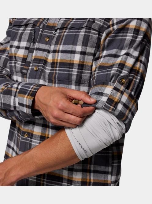 Columbia Wild Cast Flannel Shirt férfi hosszú ujjú túraing szürke színben 7