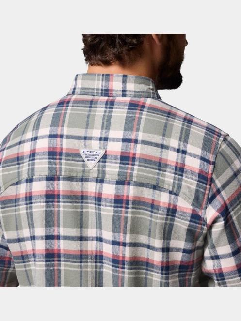 Columbia Wild Cast Flannel Shirt férfi hosszú ujjú túraing zöld színben 9
