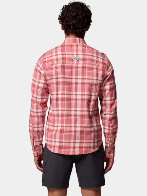 Columbia Wild Cast Flannel Shirt férfi hosszú ujjú túraing piros színben 4