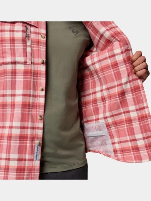 Columbia Wild Cast Flannel Shirt férfi hosszú ujjú túraing piros színben 6