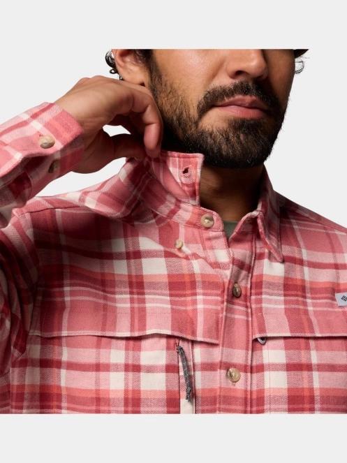Columbia Wild Cast Flannel Shirt férfi hosszú ujjú túraing piros színben 8