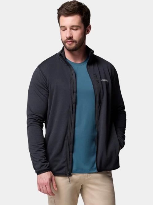 Columbia Essential Hike Grid Fleece Full Zip férfi polár pulóver fekete színben 5