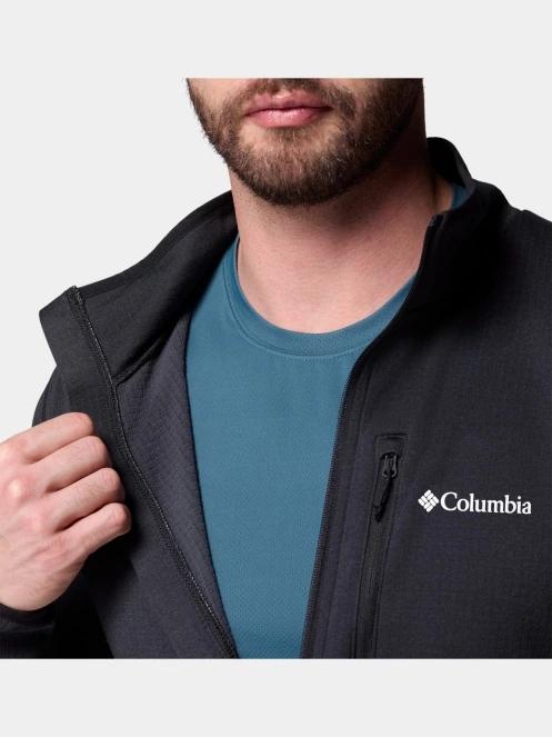 Columbia Essential Hike Grid Fleece Full Zip férfi polár pulóver fekete színben 7