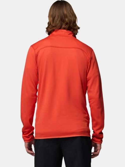 Columbia Essential Hike Grid Fleece Full Zip férfi polár pulóver piros színben 4