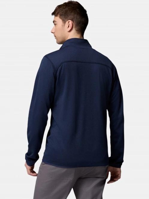 Columbia Essential Hike Grid Fleece Full Zip férfi polár pulóver sötétkék színben 4